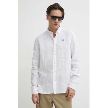 Timberland camasa de in culoarea alb, cu guler button-down, slim, TB0A2DC31001 de firma originala