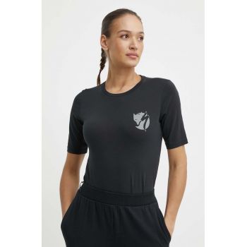 Fjallraven tricou din bumbac Fjallraven x Specialized femei, culoarea negru, F22036