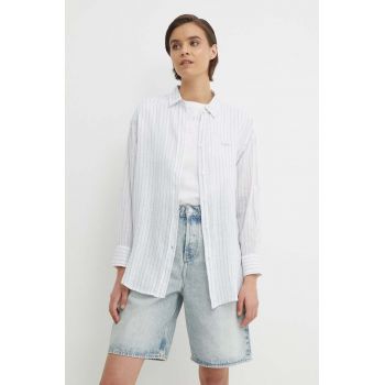 Pepe Jeans camasa din amestec de in POLLY cu guler clasic, relaxed, PL304804