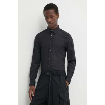 Diesel cămașă S-BENNY-CL bărbați, culoarea negru, cu guler clasic, slim, A10617.0QFAV de firma originala