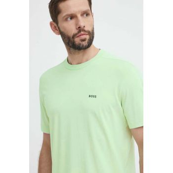 BOSS Green tricou bărbați, culoarea verde, cu imprimeu 50506373