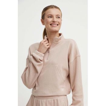 Reebok Classic bluza Wardrobe Essentials femei, culoarea roz, neted, 100075337