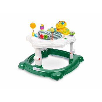 Premergator, jumper si leagan pentru bebelusi Toyz Hip Hop cu scaun rotativ 360 verde inchis