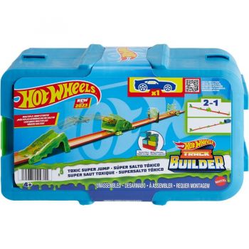 Hot Wheels Track Builder Toxic Jump Pack, Racetrack (1 car included in 1/64 scale)