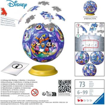 Jucarie 3D Puzzle Ball Disney Characters (72 pieces)