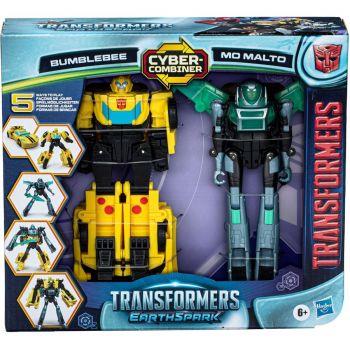 Jucarie Transformers EarthSpark Cyber-Combiner Bumblebee and Mo Malto toy figure