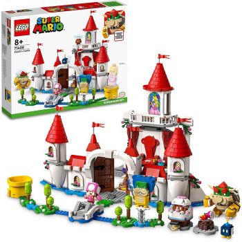 Jucarie 71408 Super Mario Princess Peach Palace Expansion Set Construction Toy (To combine with Starter Set, Time Block with Bowser, Ludwig, Toadette and Goomba figures)