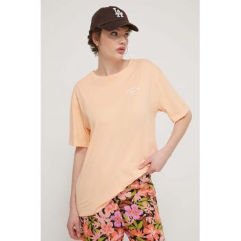 Roxy tricou din bumbac Essential Energy femei, culoarea portocaliu, ERJKT04130