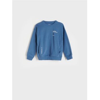 Reserved - Bluză sport cu imprimeu - albastru