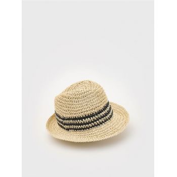 Reserved - Pălărie de paie - galben-pal
