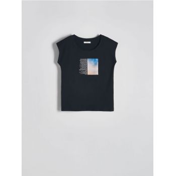 Reserved - T-shirt cu imprimeu - negru