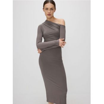 Reserved - Rochie maxi - cacao-cu-lapte