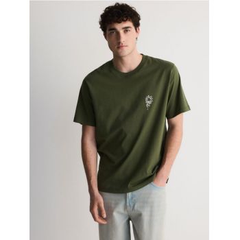 Reserved - Tricou relaxed fit - verde-maroniu