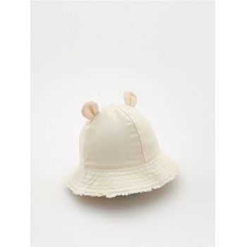 Reserved - Pălărie cu urechiușe decorative - bej