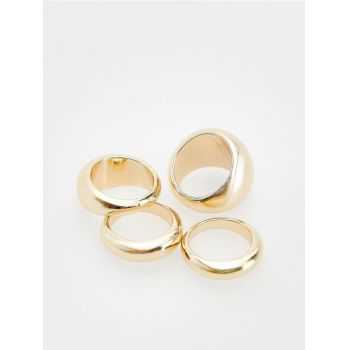 Reserved - Set de inele placate cu aur - auriu