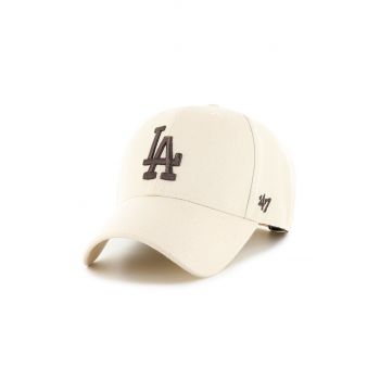 47brand șapcă MLB Los Angeles Dodgers culoarea roz, cu imprimeu B-MVPSP12WBP-NTG