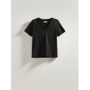 Reserved - Tricou din bumbac - negru