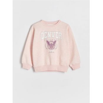 Reserved - Bluză sport cu imprimeu - roz-pastel