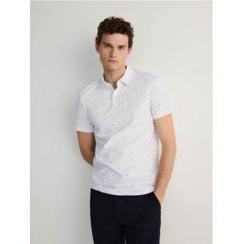 Reserved - Tricou polo regular - alb