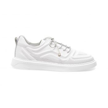 Pantofi casual GRYXX albi, 495123, din piele naturala