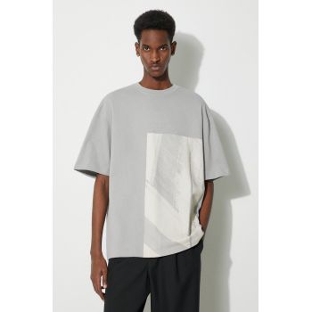 A-COLD-WALL* tricou din bumbac Strand T-Shirt bărbați, culoarea gri, cu imprimeu, ACWMTS189