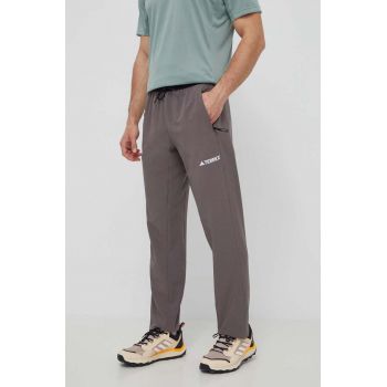 adidas TERREX pantaloni de exterior Liteflex culoarea gri, IQ3511
