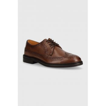 Gant pantofi de piele Bidford barbati, culoarea maro, 28631465.G45