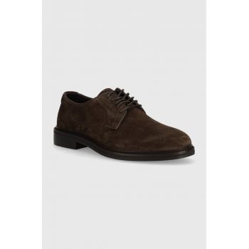 Gant pantofi de piele intoarsa Bidford barbati, culoarea maro, 28633462.G462 de firma originali