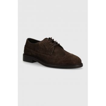 Gant pantofi de piele intoarsa Bidford barbati, culoarea maro, 28633464.G462 de firma originali