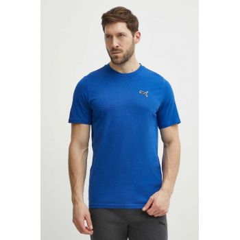Puma tricou din bumbac BETTER ESSENTIALS bărbați, culoarea bleumarin, uni, 675977