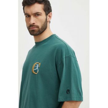 Champion tricou din bumbac barbati, culoarea verde, cu imprimeu, 219999