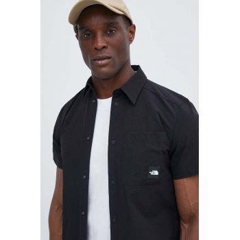 The North Face camasa M Murray Button Shirt barbati, culoarea negru, cu guler clasic, regular, NF0A879PJK31