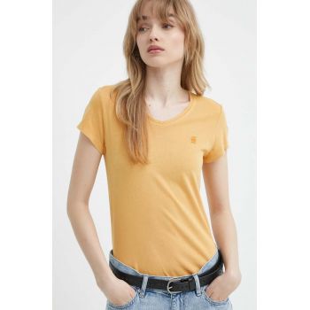 G-Star Raw tricou din bumbac femei, culoarea portocaliu