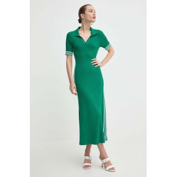 Miss Sixty rochie RJ5120 KNIT DRESS culoarea verde, maxi, mulata, 6L1RJ5120000 de firma originala