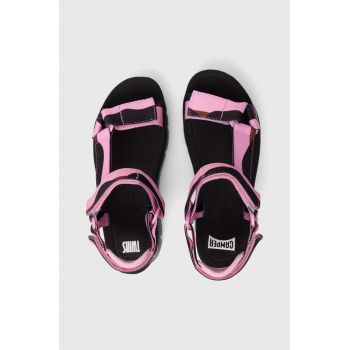 Camper sandale TWS femei, culoarea roz, cu platforma, K200851.023
