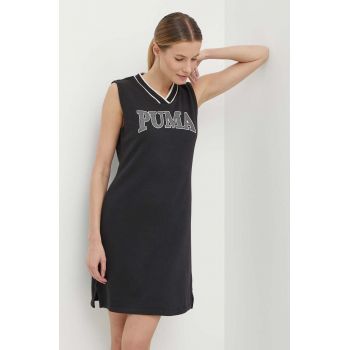 Puma rochie SQUAD culoarea negru, mini, drept, 679671 ieftina
