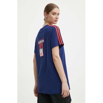 adidas Originals tricou din bumbac femei, culoarea albastru marin, IU2476