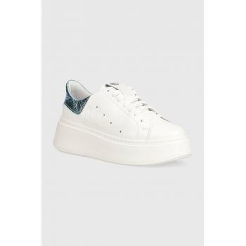 Wojas sneakers din piele culoarea alb, 4628576