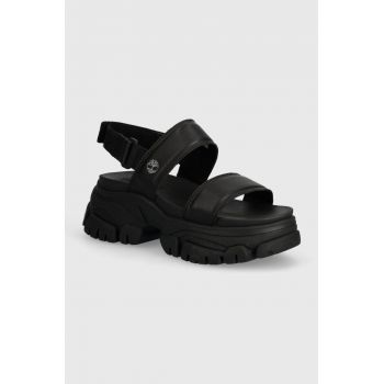 Timberland sandale de piele Adley Way Sandal femei, culoarea negru, TB0A5URZ0151