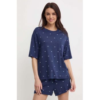 Dkny pijama femei, culoarea albastru marin, YI80010