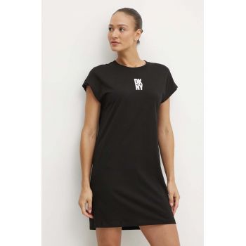 Dkny rochie din bumbac culoarea negru, mini, oversize, DP4D4851