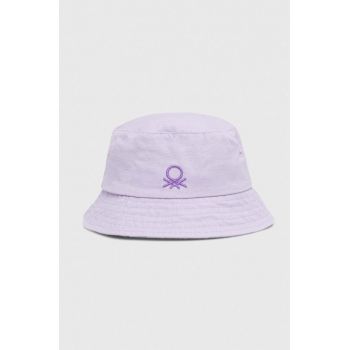 United Colors of Benetton pălărie din bumbac pentru copii culoarea violet, bumbac