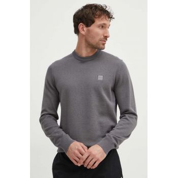 BOSS pulover din amestec de casmir BOSS CASUAL culoarea gri, light, 50471343