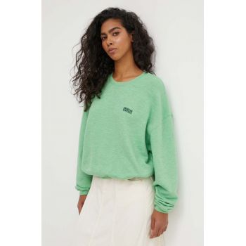 American Vintage bluza femei, culoarea verde, cu imprimeu