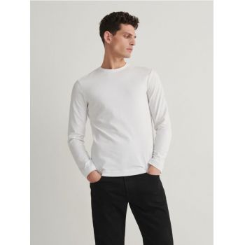 Reserved - Bluză cu mânecă lungă slim - alb