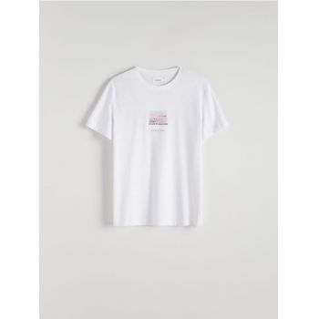 Reserved - Tricou regular cu imprimeu - alb