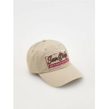 Reserved - Șapcă de baseball cu aplicație - bej