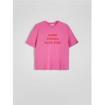 Reserved - T-shirt cu imprimeu - roz