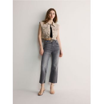 Reserved - LADIES` JEANS TROUSERS - gri
