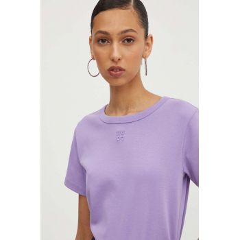 HUGO tricou femei, culoarea violet, 50512002